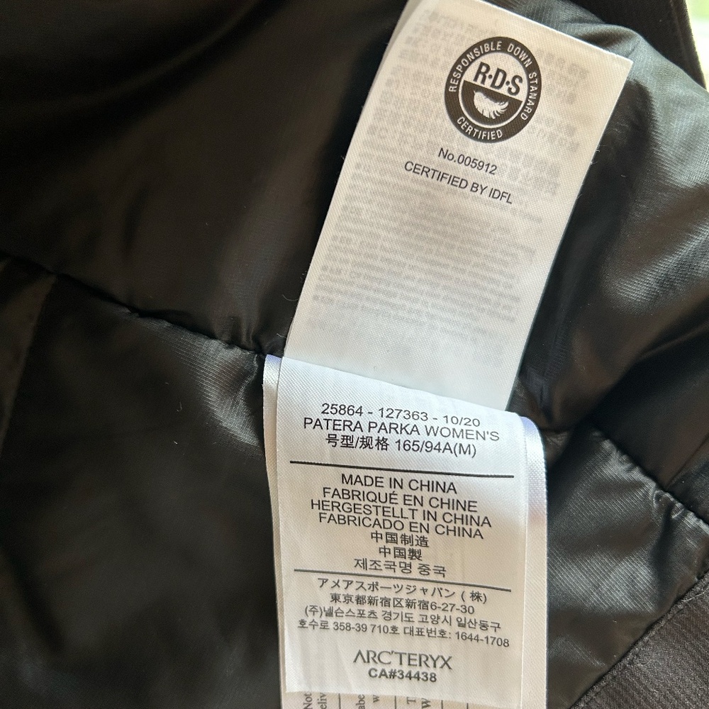 Arc'teryx Patera Parka Black Size M - Picture 5 of 6